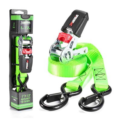 Gummihåndtag Ratchet Bindestrop med kroge til transport